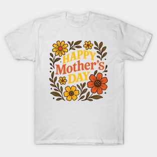 Happy Mother’s Day – Vintage Floral Greeting T-Shirt